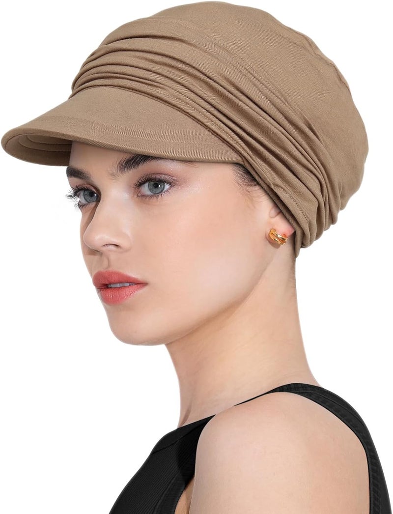 Awefeel Chemo Headwear Viscose Newsboy Cap for Women Fall and Winter Hats - Image 3